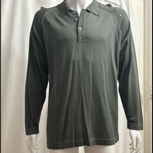 Classic Black Long Sleeve Polo Shirt